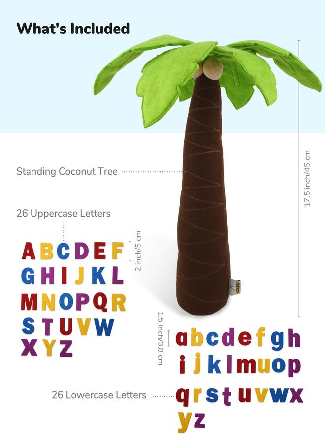 CHEFAN Felt Letter Tree, Freestanding Coconut Tree, Alphabet Game Set Props from The Childhood Favorite Book for Early Education Home Classroom Play - Image 4